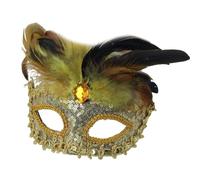 Qcbuegof Masque de mascarade à paillettes - Masque à plumes - Masque pour les yeux - Pour femme - Fête de mariage - Mascarade - Masque de décoration