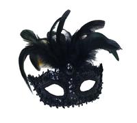 Qcbuegof Masque de mascarade à paillettes - Masque à plumes - Masque pour les yeux - Pour femme - Fête de mariage - Mascarade - Masque de décoration