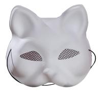 Qcbuegof Masque en papier peint à la main avec peinture acrylique et pinceau Masque de mascarade non peint pour Halloween Fête Enfant Anniversaire Masque blanc vide