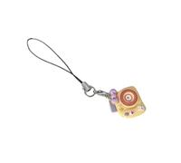 Qcbuegof Porte-clés compact en résine pour appareil photo Macaron - 9 cm - Plusieurs options de couleur - Chaîne de téléphone pour un usage quotidien - Pendentif d'appareil photo de dessin animé