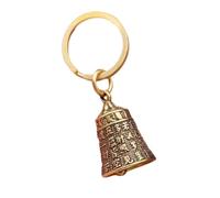 Qcbuegof Porte-clés en laiton avec clochettes en laiton pour clés, sacs, décoration, cadeau porte-bonheur traditionnel chinois, accessoire en laiton, b, taille unique