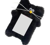 [Qcbuegof] Protecteur de carte de repas pelucheux avec couche épaisse et luxueuse, pochette de rangement pratique pour l'école, pour un usage quotidien, Noir , Beauté de masse