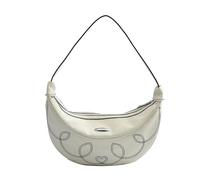 Qcbuegof Sac à main en forme de lune pour femme avec motif cœur cousu élégant en cuir PU sac à bandoulière pour les rencontres et le travail Fermetures éclair Sac à bandoulière, b