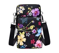 Qcbuegof Sac à main tendance décontracté pour téléphone avec sangle réglable - Sac à bandoulière de voyage pour femme - En tissu, Let a Hundred Flower, One Size