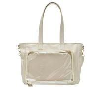 Qcbuegof Sac à main transparent tendance pour filles Sac à bandoulière pratique en PU avec grande capacité de rangement pour le quotidien Essential Anime Sac à bandoulière, Blanc basique