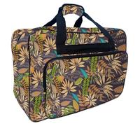 Qcbuegof Sac de rangement pratique en nylon pour machine à coudre - Mallette de voyage avec grande capacité pour la couture de fournitures quotidiennes - Équipement de couture, Couleur marron, Taille