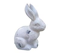 Qcbuegof Sculpture de lapin en métal de mode antique fabriquée à la main pour décoration extérieure de ferme, jardin, bibliothèque, sculpture de jardin