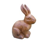 Qcbuegof Sculpture de lapin en métal de mode antique fabriquée à la main pour décoration extérieure de ferme, jardin, bibliothèque, sculpture de jardin