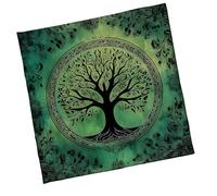 Qcbuegof Tarots Nappe Tissu d'autel Grand Arbre Motif Astrologie Nappe Divinité Cartes Tapisserie Décoration Murale Table de Cartes Divine Table de Cartes Mur Décors