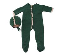 Qcbuegof Tenue unisexe pour nouveau-né dinosaure en tricot pour première photo - Grenouillère confortable et élégante pour bébé - Manches longues - Unisexe - Vêtements de séance photo pour bébé