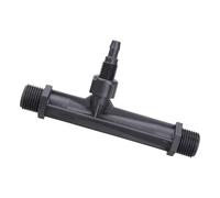 Qcbuegof Tube d'injecteur en plastique noir polyvalent pour engrais de jardin - Arrosage à haute efficacité de mélange - Fertilisation facile à utiliser