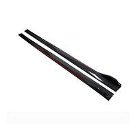 QCCDLBSD Voitures Jupes Latérales pour Audi A3 Sedan 2021-2023,Fibre Carbone Aileron Protecteur Diffuseur D'aile Latérale Antidérapant Anti-Rayures Accessoire., A2-Carbon Fiber Black Red
