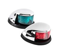 QccHieUs Lot de 2 Feux de Navigation pour Bateaux, Lampe de Rechange pour Barques Jon, Argent
