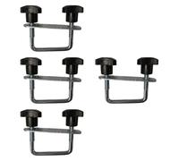 QccHieUs Lot de 4 Fixations en U pour Coffre de Toit, Support en Nylon, Accessoires Multifonctionnels, Kit de Montage pour Voiture et Fourgonnette, Couleur, 6 Cm