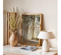 Qcdxfgdfh Tableau mural vertical rustique et neutre représentant une branche d'olivier et des ombres portées, idéal pour la décoration d'une entrée (60 x 80 cm, sans cadre)