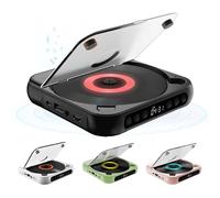 QCDZSW Lecteur CD Portable Compatible Bluetooth 5.3, Chargement Bluetooth Type-C, Compatible MP3/CD/CD-R, Lecteur de Musique de Voyage léger for Les Voyages, la Maison et la Voiture(Black)