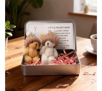 QCDZSW Ours en Peluche Miniature Fait Main dans sa boîte, Coffret de Mini Ours en Peluche Little Pocket Bear avec Carte inspirante, Mes Petits oursons inquiets for la Remise des diplômes(1pcs)