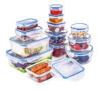 QCen Boîte Alimentaire Hermétiques Set, 26 Pièces (13récipients + 13couvercles) sans BPA,Boîtes de Conservation Plastique, Réutilisable, Étanche pour Lave-Vaisselle, Congélateur, Micro-ondes