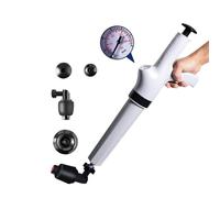 Qcesorib Deboucheur a Piston avec Ventouses, Pompe Déboucheur Canalisation, Déboucheur à Pompe avec Manomètre Visuel, Drainage Rapide, pour Déboucher Les Toilettes, Lavabo, Baignoire