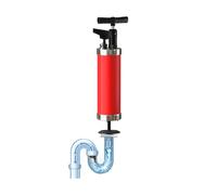 Qcesorib Déboucheur de Toilette à Air Comprimé avec Manomètre Visuel, Déboucheur à Pompe Haute Pression avec 4 Ventouses, Déboucheur WC Piston de Toilette avec Connectez Le Tube