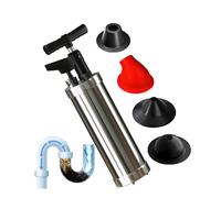 Qcesorib Deboucheur WC Puissant, Deboucheur Toilette avec 4 Ventouses, Pompe Deboucheur Canalisation avec BaromèTre, pour Lavabos, Siphons de Sol, Toilettes, Obstruction de Tuyaux