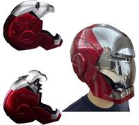 QCFGJBJK Cos Play Mk5 Casque de super-héros portable 1:1 avec contrôle vocal anglais, ouverture et fermeture électriques, avec capteur tactile, jeu de rôle pour Halloween