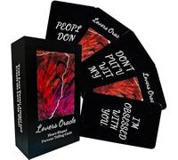 QCFQCF Cartes d'oracles d'amour - Tarot pour débutants, 80 cartes avec deux flammes - Deck d'oracles pour la romance et l'amour - Avec messages