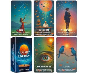 QCFQCF Cartes oracle cosmique : guide spirituel pour débutants, force intérieure, orientation et sagesse universelle