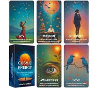 QCFQCF Cartes Oracle cosmiques, cartes Oracle à message de l'univers pour débutants, force intérieure, guide spirituel Oracle Deck, sagesse universelle pour un usage quotidien, les lectures et la