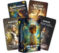 QCFQCF Cartes Oracle Inner Child pour la guérison, la découverte de soi et les cartes Oracle de croissance émotionnelle pour débutants, un jeu spirituel et une méditation guidée pour la transformation