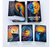 QCFQCF Cartes Oracle intuitives, cartes Oracle pour débutants, 56 cartes Oracle pour éveiller la sagesse intérieure, améliorer les capacités psychiques, orientation spirituelle