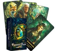 QCFQCF Deck Oracle de la forêt enchantée, cartes Oracle pour débutants, découvrez la sagesse mystique et les secrets de la nature pour le guidage spirituel et la transformation