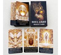 QCFQCF Soul Light Oracle Cards - Cartes Oracle de guidage cosmique - Cartes d'Oracle spirituel pour explorer la sagesse cosmique et les intuitions intuitives