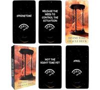 QCFQCF Time Oracle Cards Deck, Divine Timing Oracle Cards, Oracle Cards for Beginners, Réponses à toutes vos questions relatives au timing