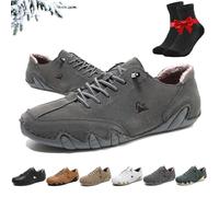 QCHAOLI Chaussures de Marche décontractées Faites Main for Femmes, Chaussures d'extérieur Nevova, Chaussures Pieds Nus en alpaga, Chaussures d'hiver doublées Chaudes(Grey,41 EU)