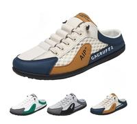 QCHAOLI Pantoufles De Sport D'été À Enfiler Pour Hommes, Baskets Dos Nu Pour Hommes, Mules Décontractées, Chaussures De Plage Légères À Enfiler Pour L'été(Khaki,44 EU)