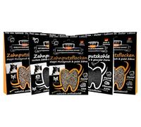 Qchefs Boîte de démarrage : flocons de brossage des dents et charbon de bois pour chien pour se brosser les dents intensément en cas de mauvaise haleine, gingivite, tartre avec prébiotiques pour la