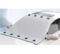 QCHIAN Protege Pare Brise Givre pour Peugeot 207 Sedan, Couverture de Pare-Brise de Voiture, Protection UV Soleil Magnétique Pliable, Couverture Neige Gel Hiver,145x113cm