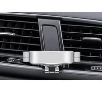 QCHIAN Support Telephone Voiture pour Audi Q3 2013 2014 2015 2016 2017 2018, Porte Téléphone Voiture Rotatif à 360°, Support Téléphone Grille Aeration Portable Stable pour Automobile,B Silver