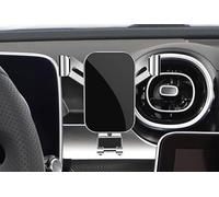 QCHIAN Support Telephone Voiture pour Mercedes Benz GLC 2023, Porte Téléphone Voiture Rotatif à 360°, Support Téléphone Grille Aeration Portable Stable pour Automobile,B Silver
