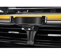 QCHIAN Support Telephone Voiture pour Volkswagen Polo 2011-2023, Porte Téléphone Voiture Rotatif à 360°, Support Téléphone Grille Aeration Portable Stable pour Automobile,B Black 2019~2023