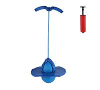 Qchomee Ballon Sauteur Pogo Stick Jumper Bâton Fitness Adulte de Gym Sport Boule Sautante Antidéflagrant Lolo Ball avec Poignée Planche d'équilibre Pour Maison Ecole Extérieur, Bleu A