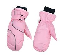 QCHOMEE Enfant Moufles Ski Snowboard Thermique Gants Hiver Epais Anti-Froid Mitaines Flexibles Imperméable Chaud Gloves Sport Extérieur Vélo Equitation Cyclisme pour Garçon Fille 4-8 Ans