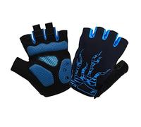 QCHOMEE Gants de Cyclisme Demi-Doigts Homme Femme Mitaines Courts de Sport Vélo Moto VTT Fitness Musculation Antidérapant Respirant Antichoc Moufles de Conduite Équitation Gym Eté