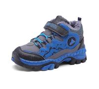Qciplr Enfant Bottes d'hiverBottes de NeigeChaude Bottes Neige Antidérapantes Montagne Trekking ChaussuresChaussures de Plein bleu 30EU
