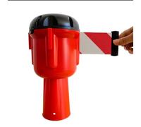 QCKNKMGG Barrière rétractable à cône de signalisation, Bande de barrière rétractable for cône signalisation, for le contrôle la circulation et des piétons, 2 à 10 m(10m 32.8FT)