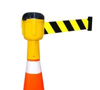 QCKNKMGG Barrière rétractable à cône de signalisation, bande escamotable de dessus cône signalisation 10m multicolore for les cônes standard(Yellow)