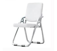 QCKNKMGG Chaise Pliante, Chaise Pliable en métal | Scénario d'utilisation multicolore : salle à manger, bureau, conférence, maison, cuisine, vie.(White)