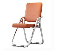 QCKNKMGG Chaise Pliante, Chaise Pliable en métal | Scénario d'utilisation multicolore : salle à manger, bureau, conférence, maison, cuisine, vie.(Brown)