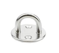 QCKNKMGG Crochets à œil pour plaque à œil de suspension, Crochets à œillet fixes en acier inoxydable 304 argentés, fixation plafond forme de U, M5-M12(Type 4,9mm)